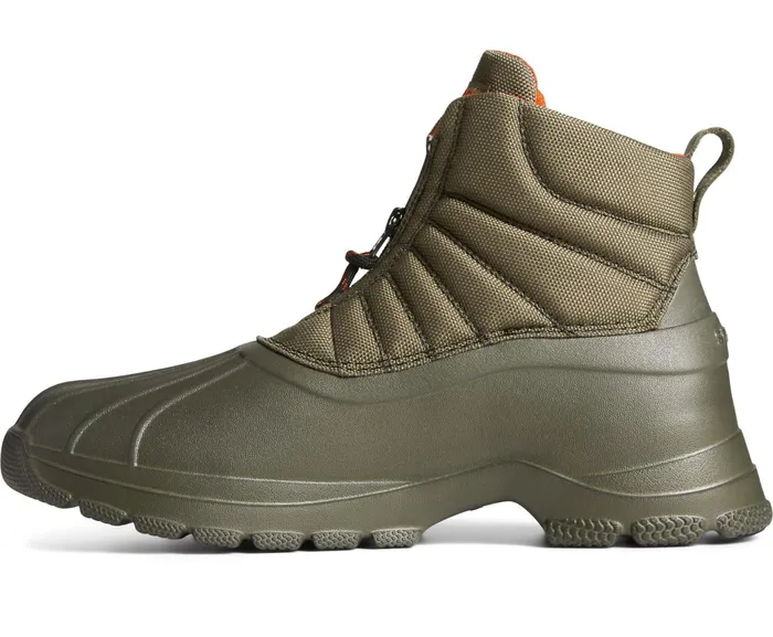 Men SeaCycled Duck Float Zip Up Boot Olive Sperry Boots