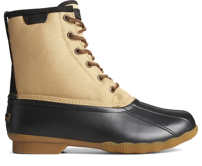 Men SeaCycled Saltwater Duck Boot Black Sperry Boots