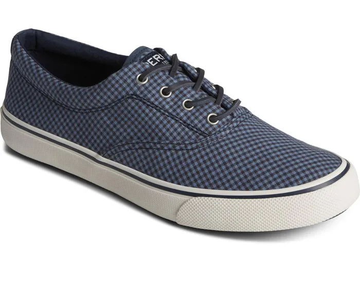 Men SeaCycled Striper II CVO Gingham Sneaker Blue Sperry Sneakers Men SeaCycled Striper II CVO Gingham Sneaker Blue Sperry Sneakers