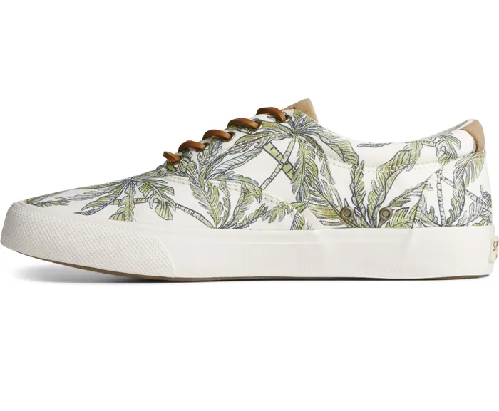 Men SeaCycled Striper II CVO Palm Sneaker Cream Sperry Sneakers Men SeaCycled Striper II CVO Palm Sneaker Cream Sperry Sneakers