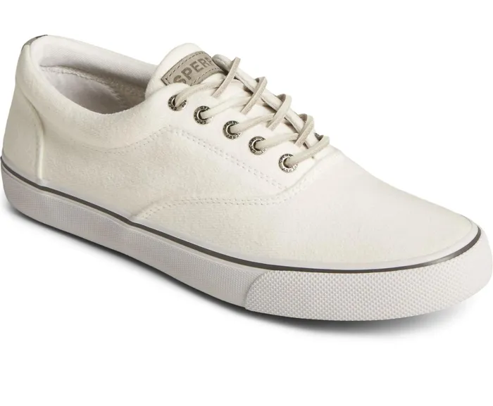 Men SeaCycled Striper II CVO Textile Sneaker White Sperry Sneakers Men SeaCycled Striper II CVO Textile Sneaker White Sperry Sneakers