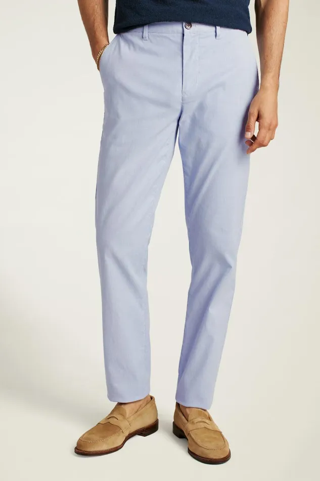 Men Seasonal Pants Bonobos Lightweight Chino Sky White Stripe