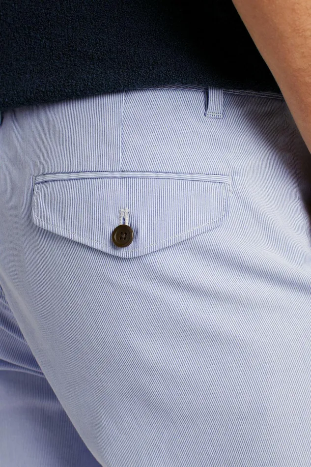 Men Seasonal Pants Bonobos Lightweight Chino Sky White Stripe
