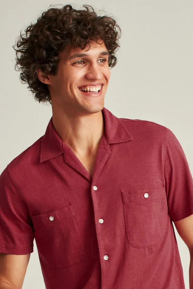Men Short Sleeve Shirts Bonobos Garment Dyed Shirt Sunset