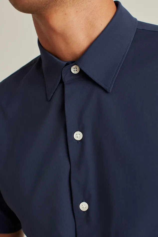 Men Short Sleeve Shirts Bonobos Tech Short Sleeve Shirt Navy