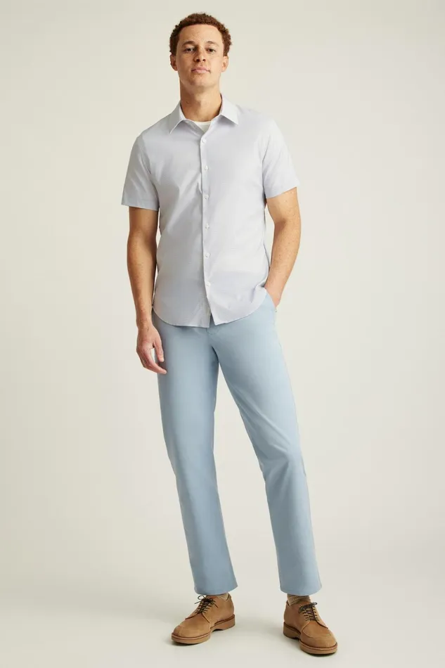 Men Short Sleeve Shirts Bonobos Tech Short Sleeve Shirt Purple Astor Geo