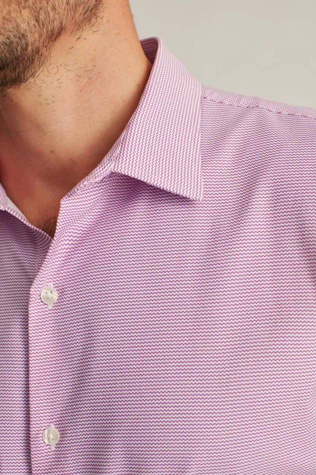Men Short Sleeve Shirts Bonobos Tech Short Sleeve Shirt Zig Zag Peak