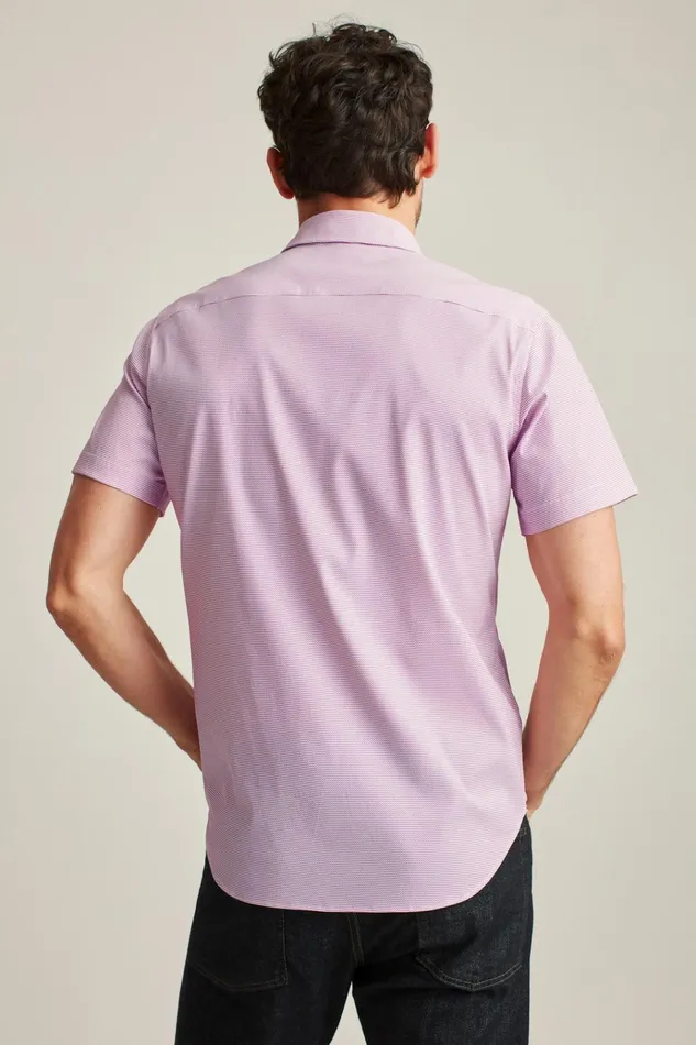 Men Short Sleeve Shirts Bonobos Tech Short Sleeve Shirt Zig Zag Peak