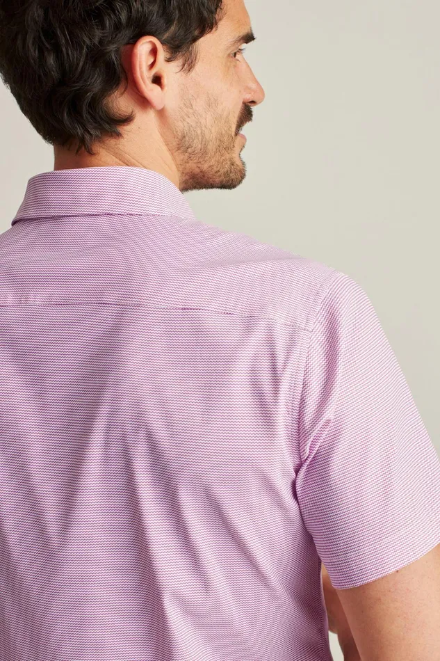 Men Short Sleeve Shirts Bonobos Tech Short Sleeve Shirt Zig Zag Peak