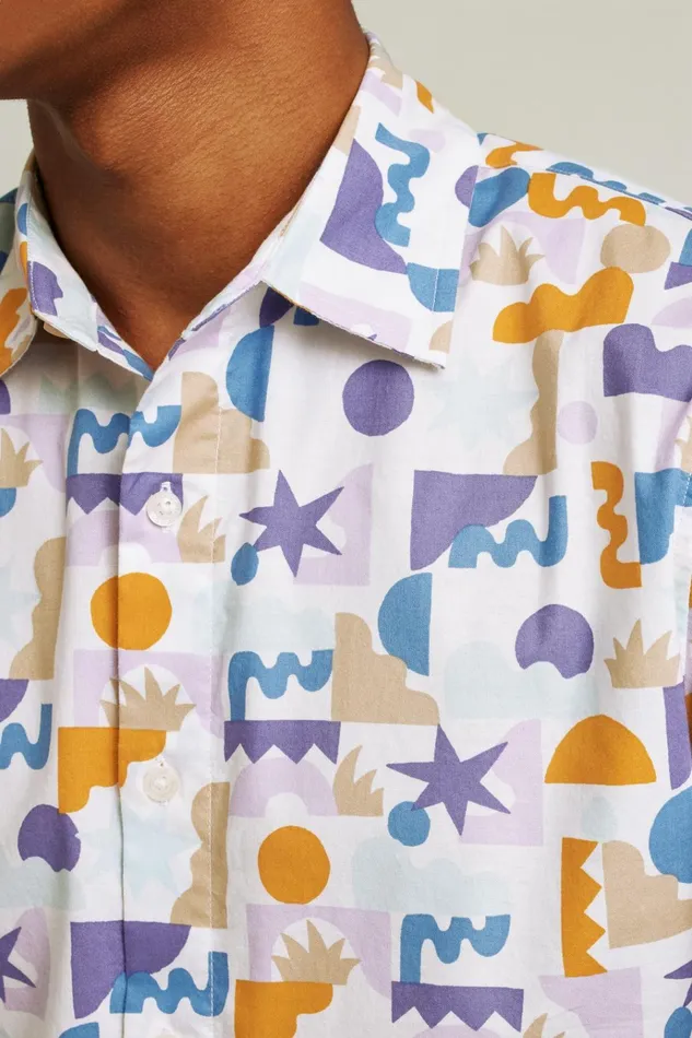 Men Short Sleeve Shirts Bonobos Will Bryant X Bonobos Stretch Riviera Short Sleeve Shirt White