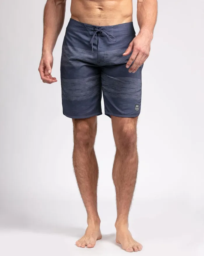 Men Shorts TravisMathew CHECK MATE Heather Navy