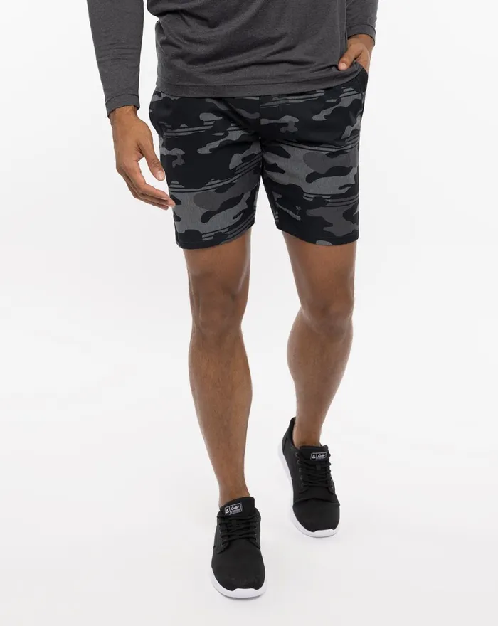 Men Shorts TravisMathew LEADER BOARD ACTIVE SHORT Black