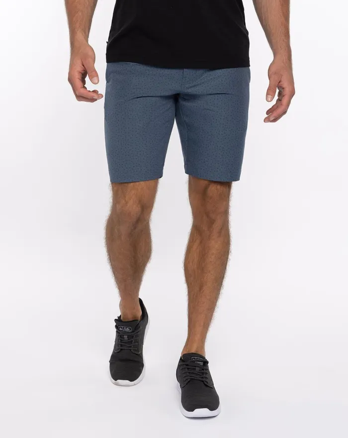Men Shorts TravisMathew NO MAP NEEDED SHORT Heather Dress Blues