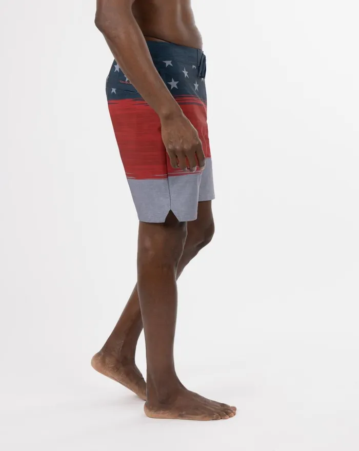 Men Shorts TravisMathew STARBOARD SHORES BOARDSHORT Heather Blue Nights