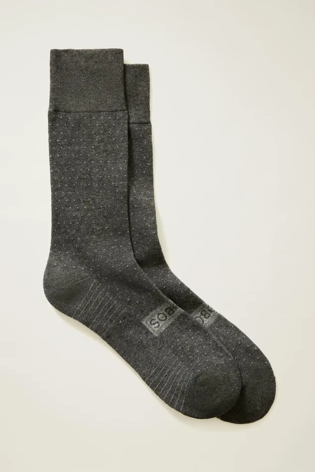 Men Socks and Underwear Bonobos Soft Everyday Socks Charcoal Pin Dot