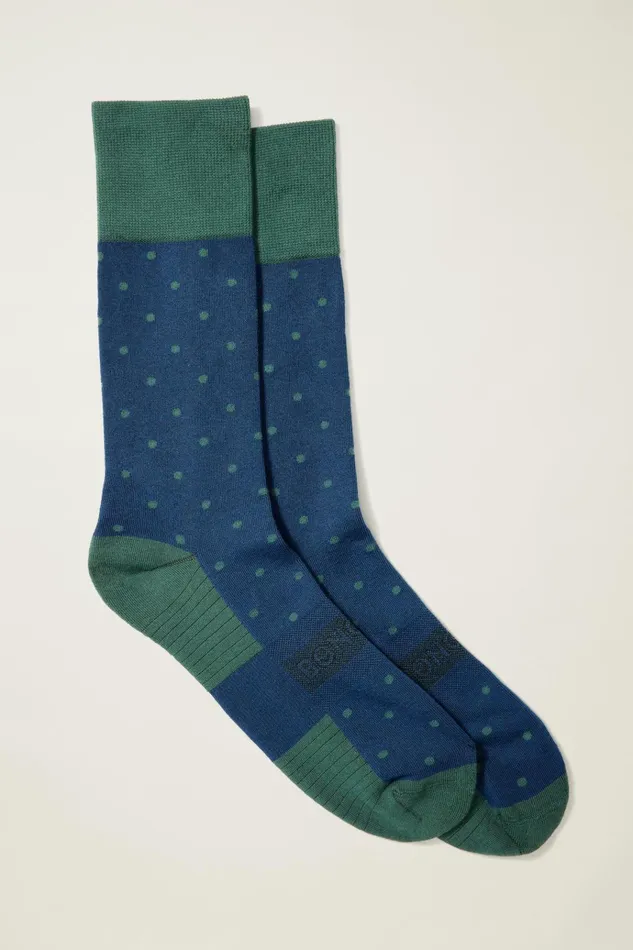 Men Socks and Underwear Bonobos Soft Everyday Socks Olive Salt Pond Dot