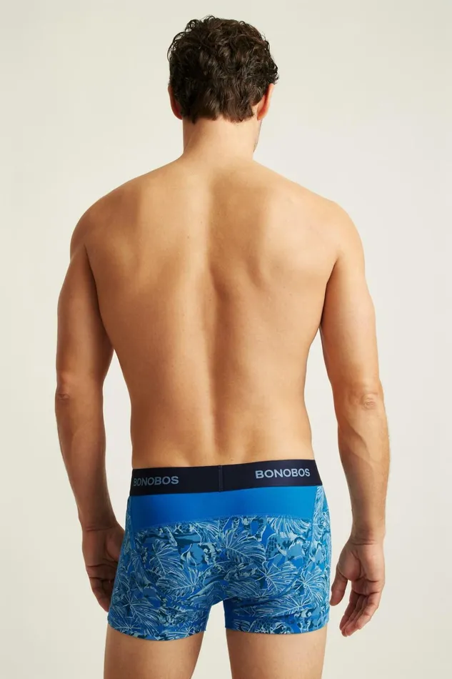 Men Socks and Underwear Bonobos Supersoft Underwear Blue Cats