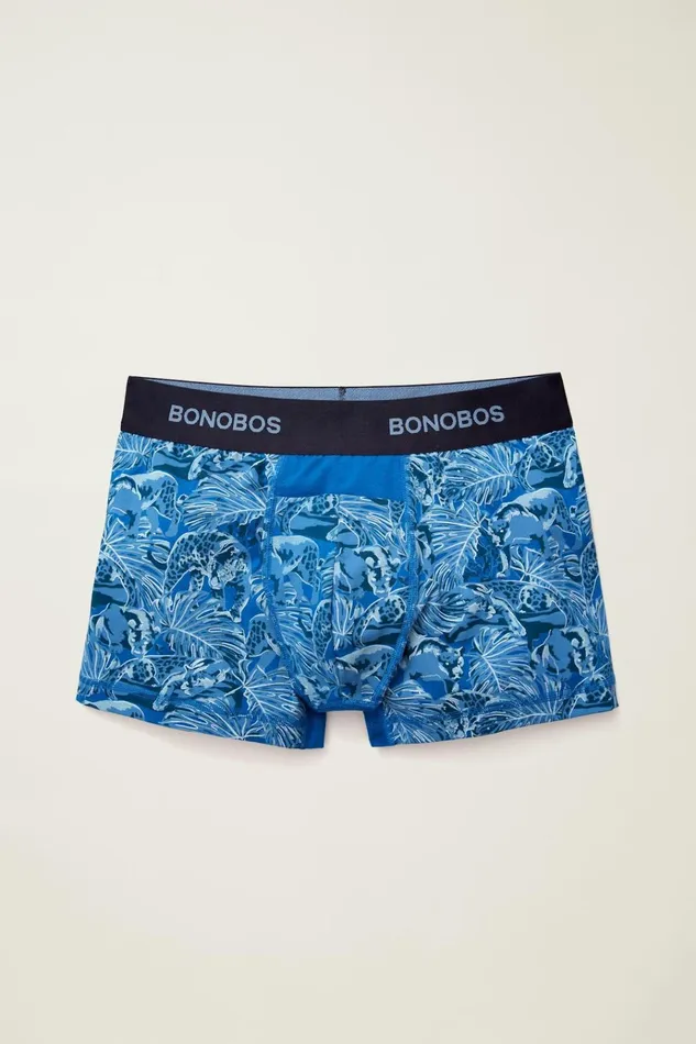 Men Socks and Underwear Bonobos Supersoft Underwear Blue Cats
