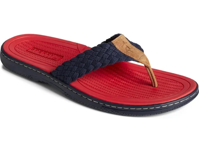 Men Sperry X Brooks Brothers Baitfish Flip Flop Navy Sperry Sandals Men Sperry X Brooks Brothers Baitfish Flip Flop Navy Sperry Sandals