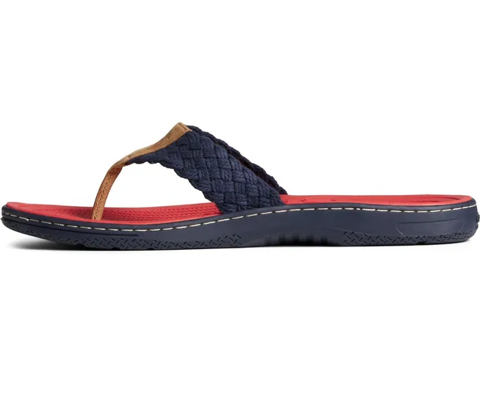 Men Sperry X Brooks Brothers Baitfish Flip Flop Navy Sperry Sandals Men Sperry X Brooks Brothers Baitfish Flip Flop Navy Sperry Sandals