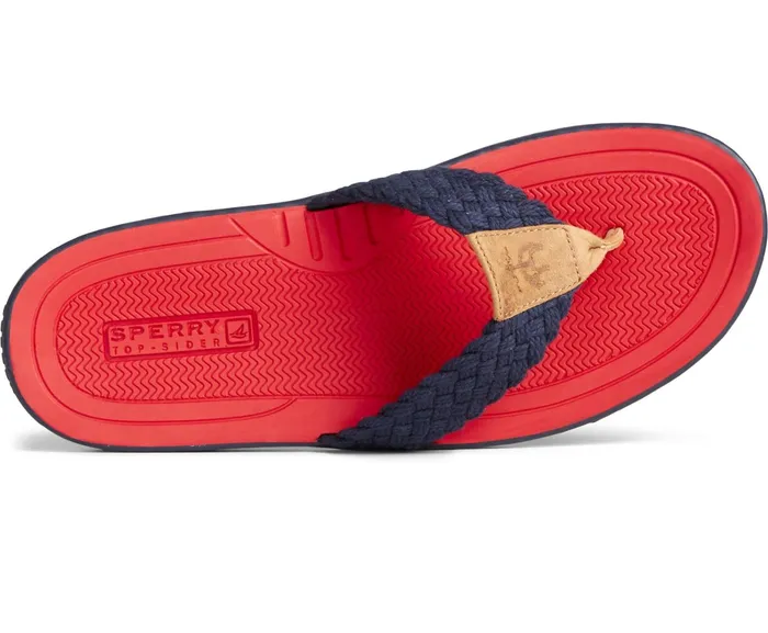 Men Sperry X Brooks Brothers Baitfish Flip Flop Navy Sperry Sandals Men Sperry X Brooks Brothers Baitfish Flip Flop Navy Sperry Sandals