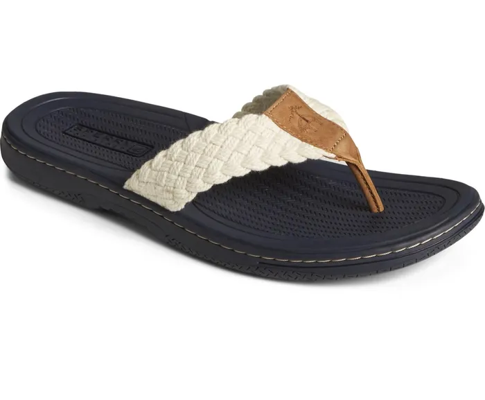 Men Sperry X Brooks Brothers Baitfish Flip Flop White Sperry Sandals Men Sperry X Brooks Brothers Baitfish Flip Flop White Sperry Sandals