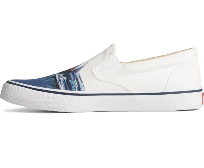 Men Sperry X JAWS Striper II Slip On Sneaker White Sperry Sneakers Men Sperry X JAWS Striper II Slip On Sneaker White Sperry Sneakers