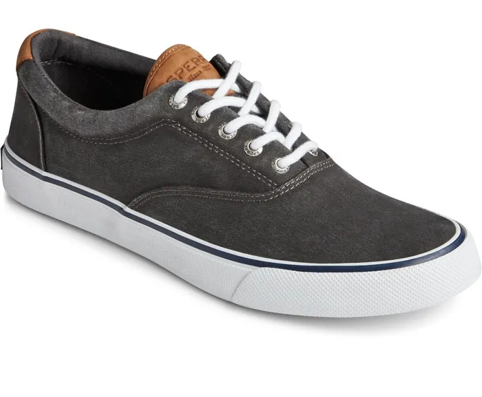 Men Striper II CVO Sneaker Salt Washed Black Sperry Sneakers Men Striper II CVO Sneaker Salt Washed Black Sperry Sneakers
