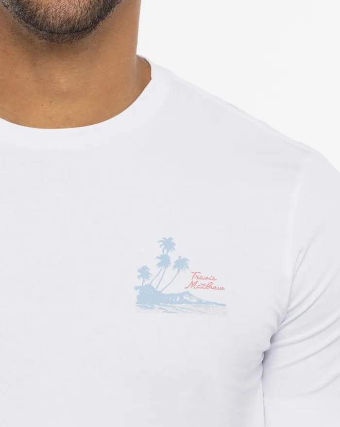 Men Tees TravisMathew A LIST TEE White Men Tees TravisMathew A LIST TEE White