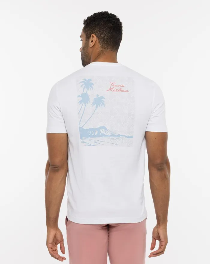 Men Tees TravisMathew A LIST TEE White Men Tees TravisMathew A LIST TEE White