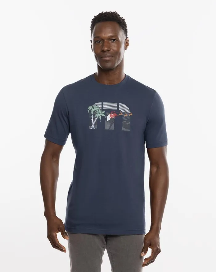 Men Tees TravisMathew CART RACE TEE Mood Indigo