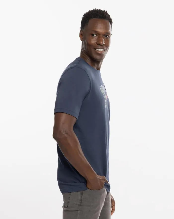 Men Tees TravisMathew CART RACE TEE Mood Indigo