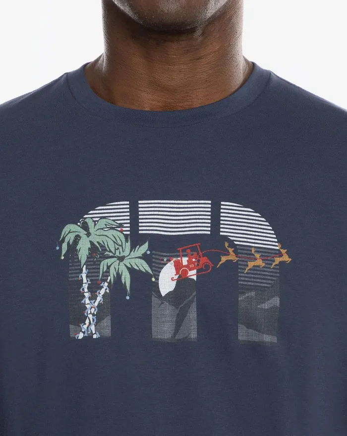 Men Tees TravisMathew CART RACE TEE Mood Indigo