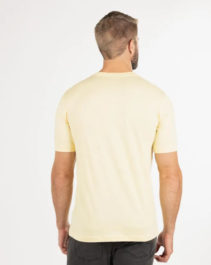Men Tees TravisMathew CHEERS MY DEARS TEE Heather Sunlight Men Tees TravisMathew CHEERS MY DEARS TEE Heather Sunlight