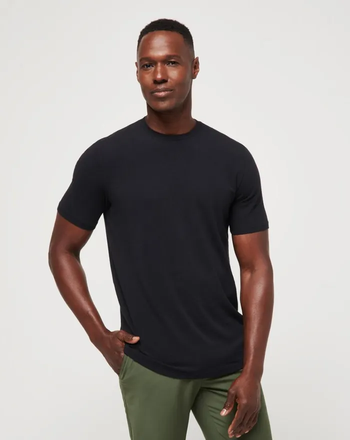 Men Tees TravisMathew CLOUD CREW TEE Black