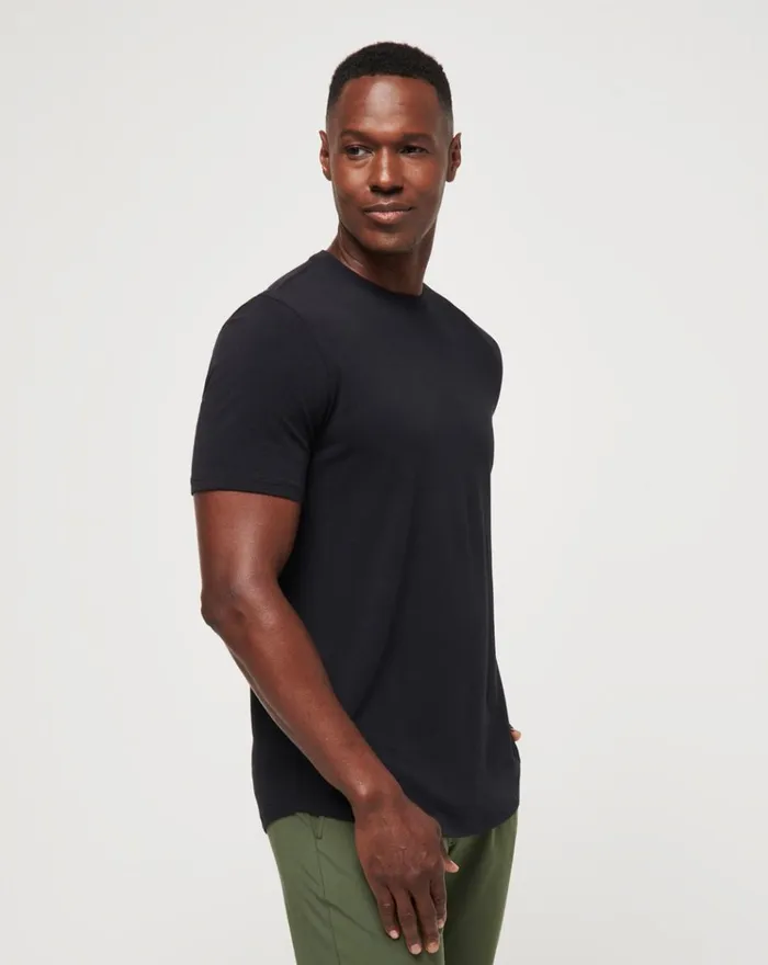 Men Tees TravisMathew CLOUD CREW TEE Black