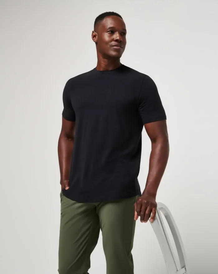Men Tees TravisMathew CLOUD CREW TEE Black