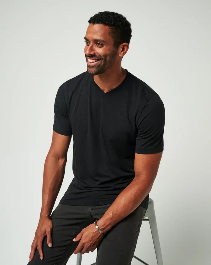 Men Tees TravisMathew CLOUD TEE Black