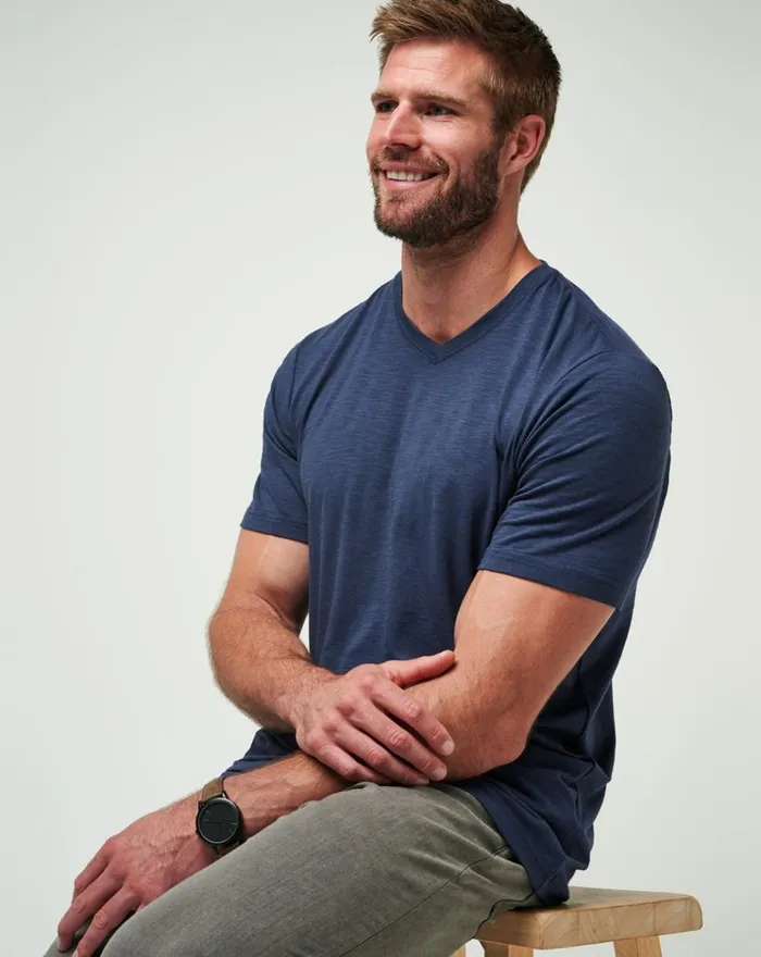 Men Tees TravisMathew CLOUD TEE Mood Indigo