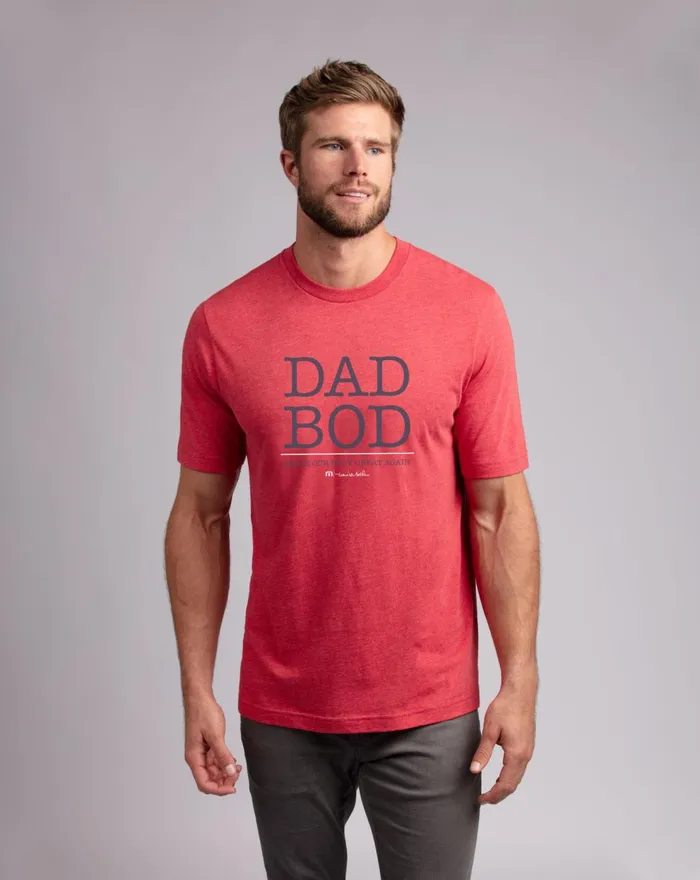 Men Tees TravisMathew DAD BOD Heather Red