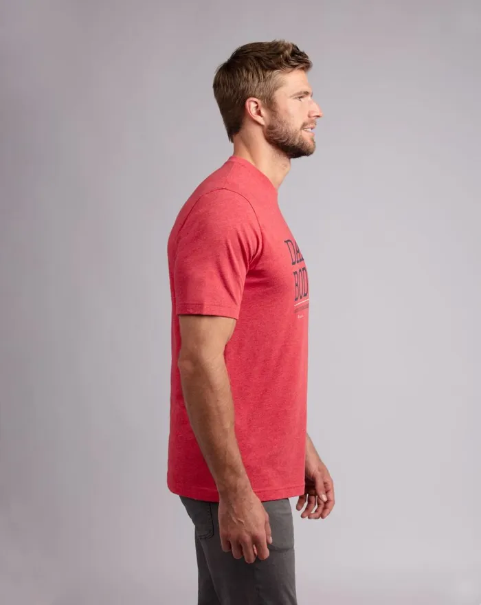 Men Tees TravisMathew DAD BOD Heather Red
