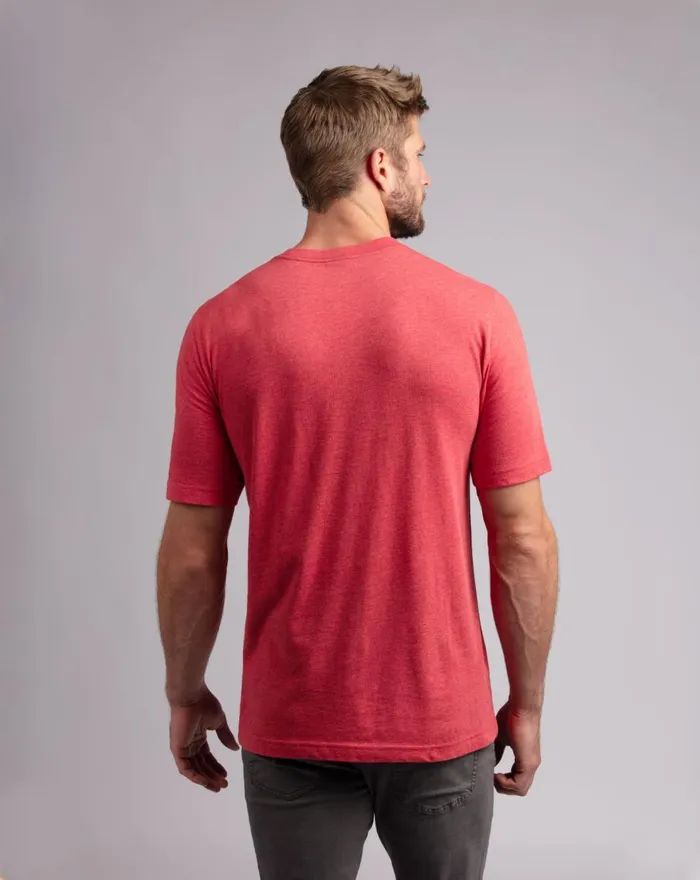Men Tees TravisMathew DAD BOD Heather Red