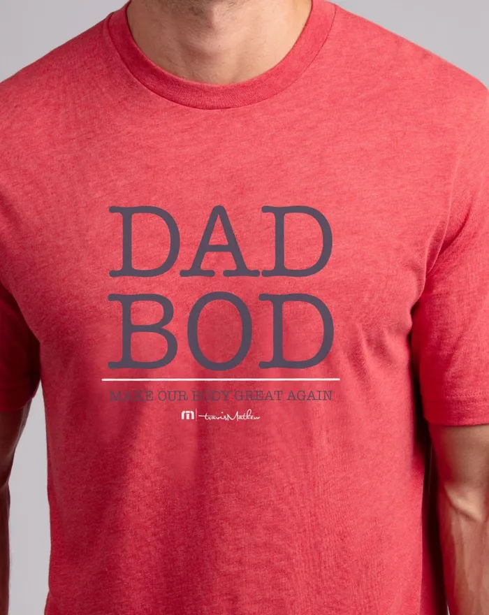 Men Tees TravisMathew DAD BOD Heather Red