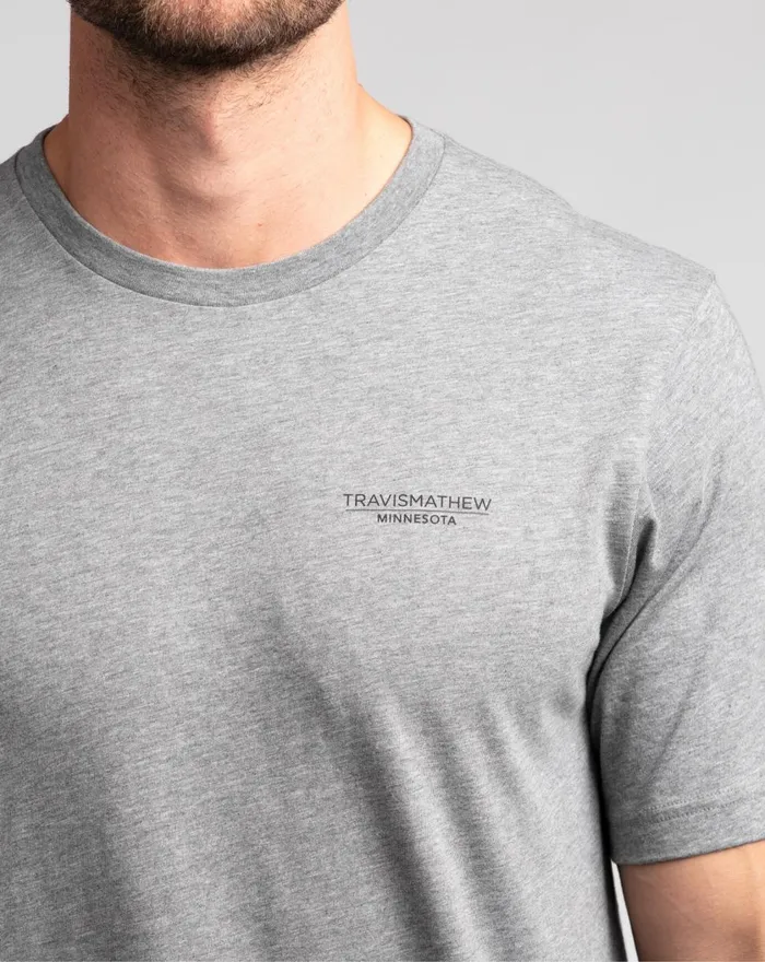 Men Tees TravisMathew DONTCHA KNOW TEE Heather Grey