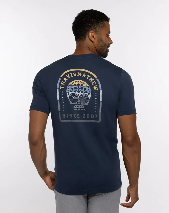 Men Tees TravisMathew FREE DAY TEE Dress Blues Men Tees TravisMathew FREE DAY TEE Dress Blues