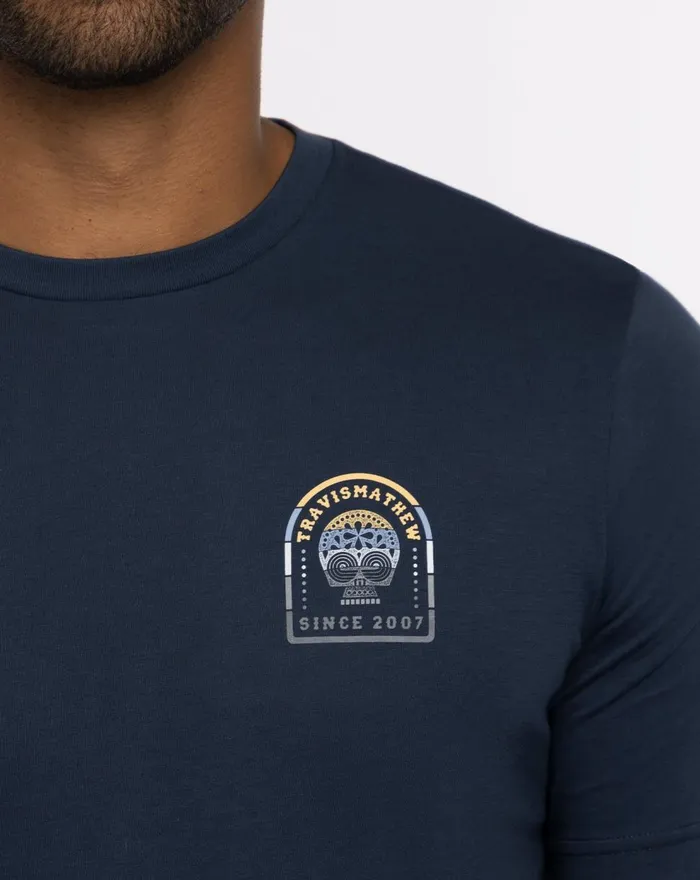 Men Tees TravisMathew FREE DAY TEE Dress Blues Men Tees TravisMathew FREE DAY TEE Dress Blues