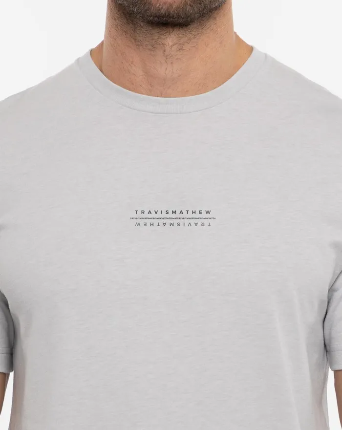 Men Tees TravisMathew GOOD REVIEW TEE Heather Light Grey Men Tees TravisMathew GOOD REVIEW TEE Heather Light Grey
