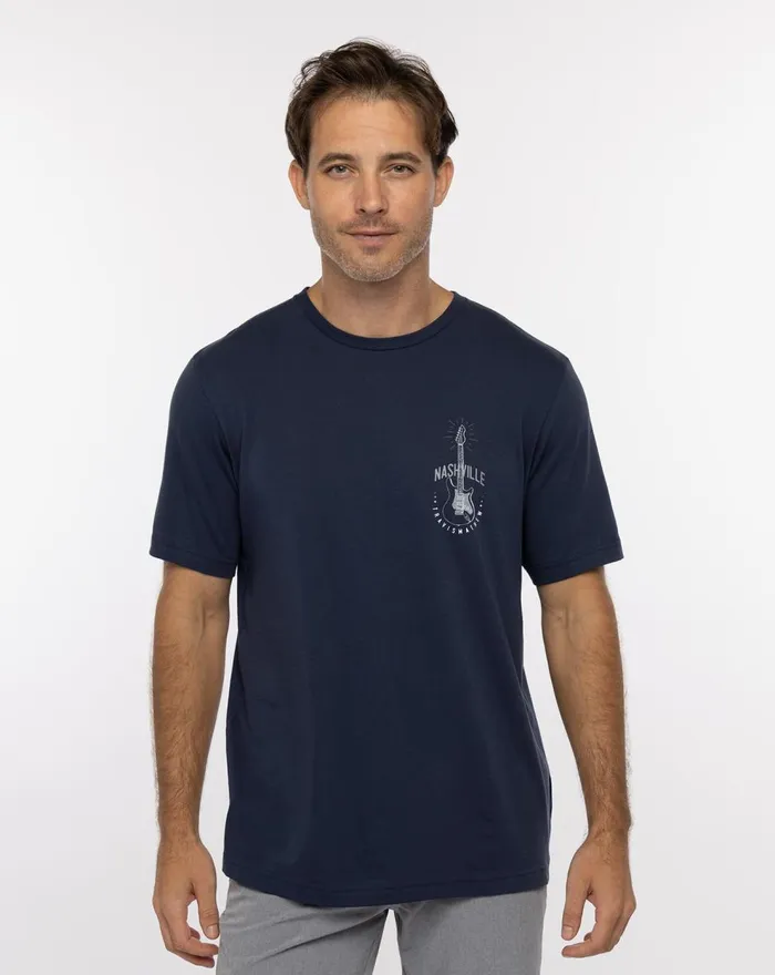 Men Tees TravisMathew HEADLAMP TEE Mood Indigo
