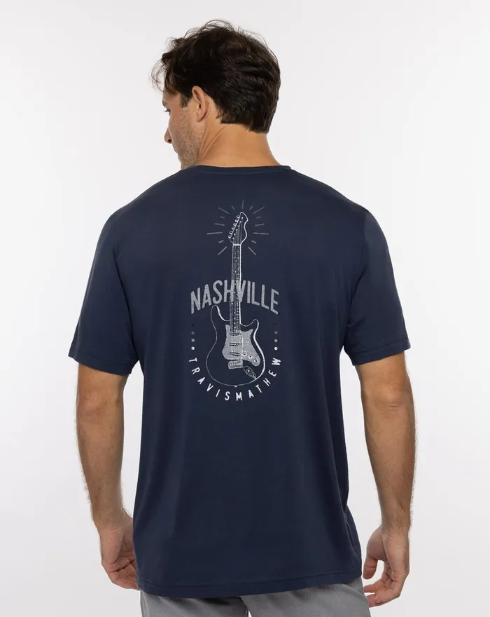 Men Tees TravisMathew HEADLAMP TEE Mood Indigo