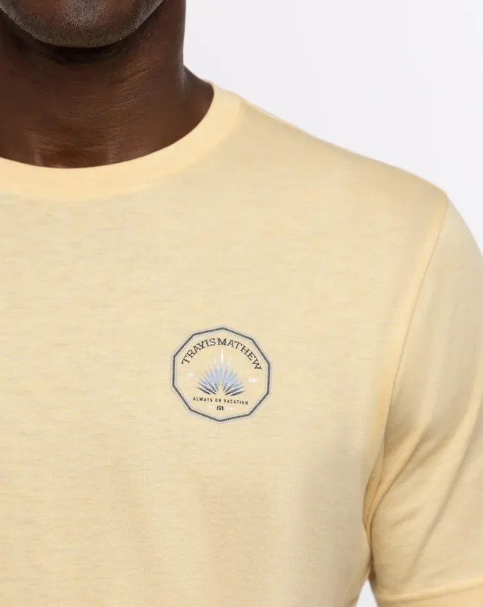 Men Tees TravisMathew JALISCO TEE Heather Golden Cream Men Tees TravisMathew JALISCO TEE Heather Golden Cream